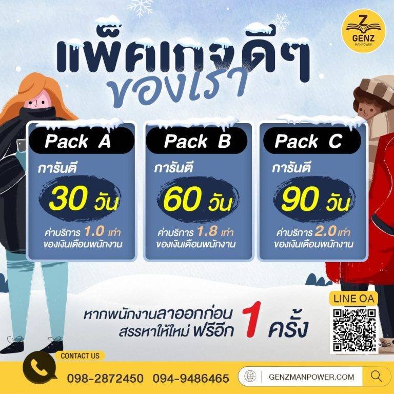 Genz Manpower เรามีบริการสรรหาพนักงานดีๆ มาแนะนำ